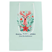 クリスマストナディアフローラミントホリデー ミディアムペーパーバッグ (裏面)