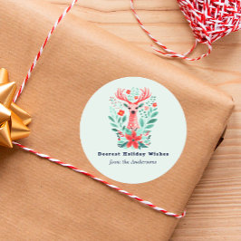 クリスマストナディアフローラミントホリデー ラウンドシール