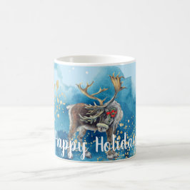 クリスマストナディアブルースプラッシュ コーヒーマグカップ