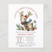 クリスマストナディアベビーシャワーバジェット招待状 (正面)