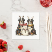 クリスマストナディアベルネーズマウンテンドッグ スタンダードカクテルナプキン (インサイチュ)