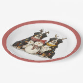 クリスマストナディアベルネーズマウンテンドッグ ペーパープレート (アングル)