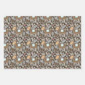 クリスマストナディアホリデーパターン ラッピングペーパーシート (正面)