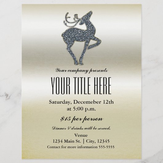 クリスマストナディアホリデーパーティーイベントフライヤー チラシ (正面)