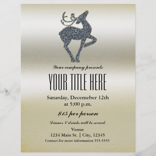 クリスマストナディアホリデーパーティーイベントフライヤー チラシ (正面)