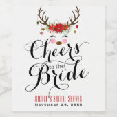 クリスマストナディアホリデー応援ブライダルシャワー ワインラベル (シングルラベル)