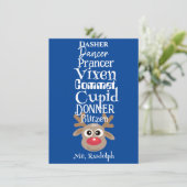 クリスマストナディアルドルフおもしろいキュートブルー シーズンカード (スタンド正面)