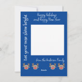 クリスマストナディアルドルフおもしろいキュートブルー シーズンカード (裏面)