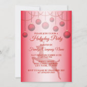 クリスマストナディアレッドホリデーズ招待状 招待状 (正面)