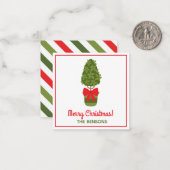 クリスマストピアリーギフトエンクロージャカード ノートカード (正面/裏面インサイチュ)