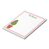 クリスマストピアリーパーソナライズされたメモ帳 ノートパッド (回転)