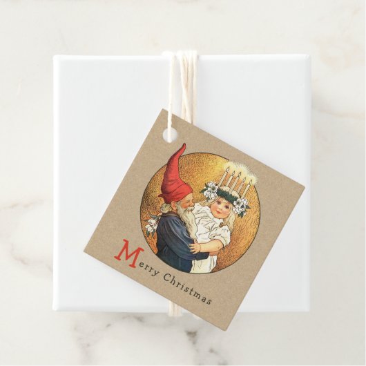 クリスマストミットと甘い小さなルシアの女の子CC1185 フェイバータグ (インサイチュ)