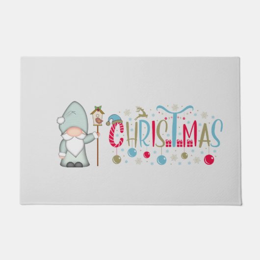 クリスマストムテグノーム ドアマット (正面)
