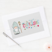 クリスマストメンテ格言 長方形シール (封筒)