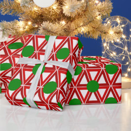クリスマストライアングルキルト ラッピングペーパー