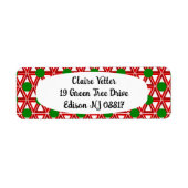 クリスマストライアングルキルト ラベル (正面)