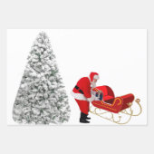 クリスマストライパックラッピング紙シート ラッピングペーパーシート (正面3)