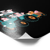 クリスマストラクターファームホおもしろいリデイ フォトプリント            (角)