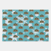 クリスマストラクターファーム機器 ラッピングペーパーシート (正面3)