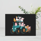 クリスマストラクター農場 ユニークなホリデー シーズンカード (スタンド正面)
