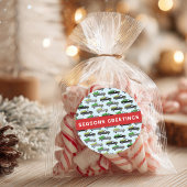 クリスマストラックかわいいカスタムクリスマスホリデーシーズン ラウンドシール