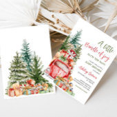 クリスマストラックのバンドル喜び赤ちゃんシャワー 招待状