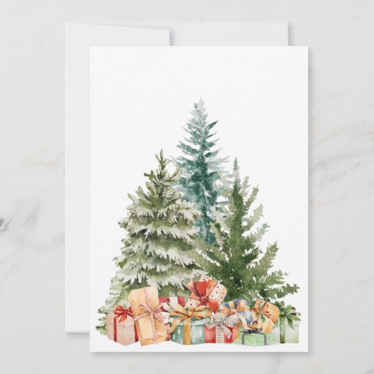 クリスマストラックのバンドル喜び赤ちゃんシャワー 招待状 (裏面)