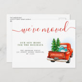 クリスマストラックの新しいホームの発表 ポストカード (正面/裏面)