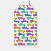 クリスマストラッククリスマスツリーのリース カラフル ギフトタグ (裏面)