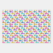 クリスマストラッククリスマスツリーレトロトレーラーズキャンパー ラッピングペーパーシート (正面)