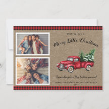 クリスマストラックツリー2フォトクリスマスカード