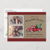 クリスマストラックツリー2フォトクリスマスカード ポストカード (正面/裏面)