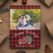 クリスマストラックバッファロープレイド写真テンプレート シーズンカード