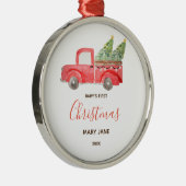 クリスマストラックベビー初めてのクリスマスオーナメント メタルオーナメント (右)