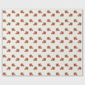 クリスマストラックホワイト ラッピングペーパー (フラット)