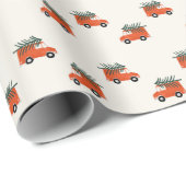 クリスマストラックホワイト ラッピングペーパー (ロールコーナー)