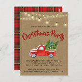 クリスマストラックメリーがクリスマスのパーティー ポストカード (正面/裏面)