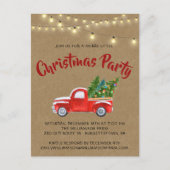 クリスマストラックメリーがクリスマスのパーティー ポストカード (正面)