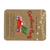 クリスマストラックメリーがクリスマスのパーティー マグネット (横)