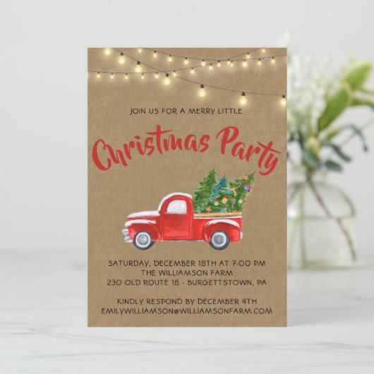 クリスマストラックメリー小さなクリスマスパーティー 招待状 (スタンド正面)