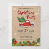 クリスマストラックメリー小さなクリスマスパーティー 招待状 (正面)