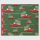 クリスマストラックラッピング紙 ラッピングペーパー (フラット)