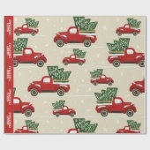 クリスマストラックラッピング紙 ラッピングペーパー (フラット)