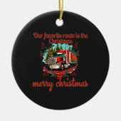 クリスマストラックルートホリデードライビングフェスティバルジュール セラミックオーナメント (正面)