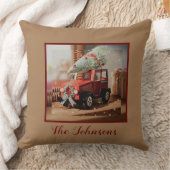 クリスマストラック枕 クッション (ブランケット)