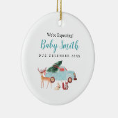 クリスマストラック私たちは両親を期待しているオーナメント セラミックオーナメント (右)