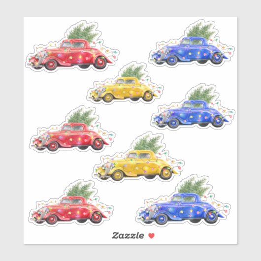 クリスマストラック車のステッカー シール (シート)