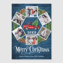 クリスマストラック6フォトホリデーフォント磁気カード