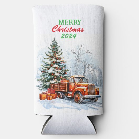 クリスマストラック スリム缶クーラー (正面)