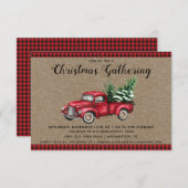 クリスマストラック&ツリークリスマスパーティの招待状 招待状 (正面/裏面)